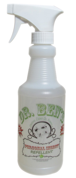 Personal Insect Repellent, All Natural Cedar Oil Spray Formula, Dr. Ben's, 16 oz. Personal Insect Repellent, All Natural Cedar Oil Spray Formula, Dr. Ben's, 16 oz.